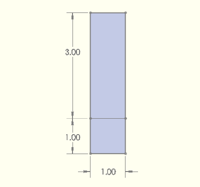 FEA model of a bar.