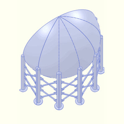 Sphere split into 6 bodies.