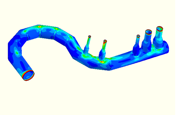 Beautiful stress results from thermal expansion.