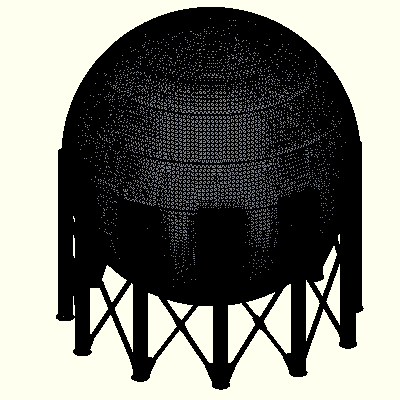 SolidWorks image - meshed with 802,000 elements