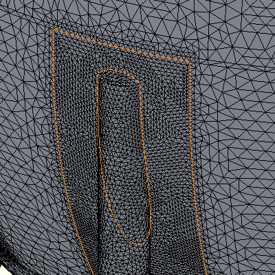 SolidWorks detail of mesh