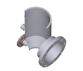 Sample solid model of a pressure vessel with a large opening