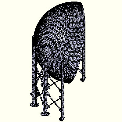 Sphere meshed at 5in element size.