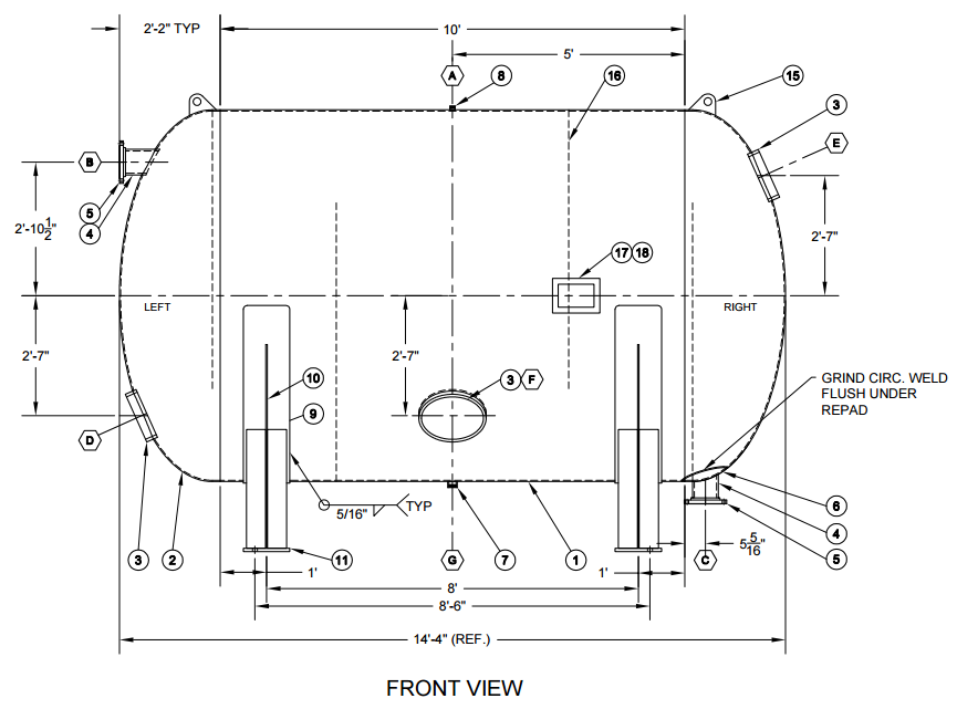 Surface Area Calculations Vessel Tanks, PDF, Area