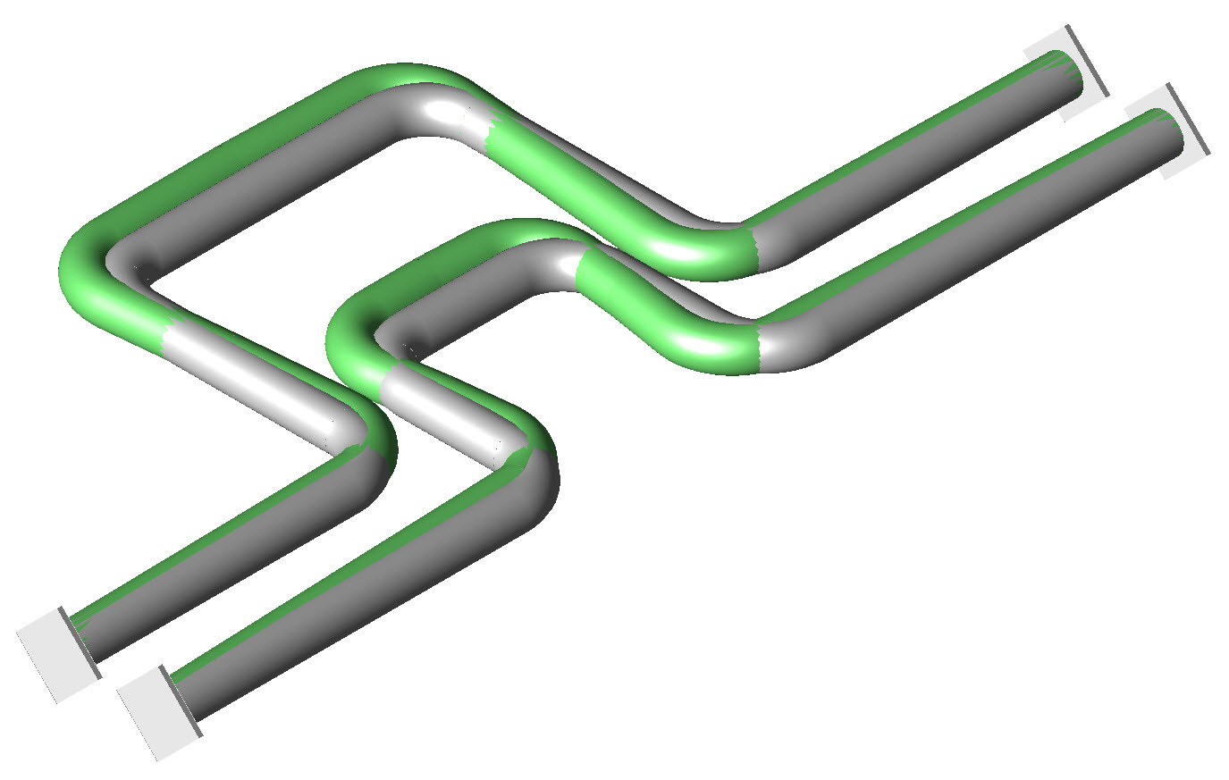 Deflection of the piping system caused by thermal expansion. The piping must be flexible enough to handle the thermal growth.